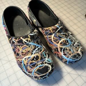 Women's Multicolor Felt Clog Shoes - Brand Unspecified